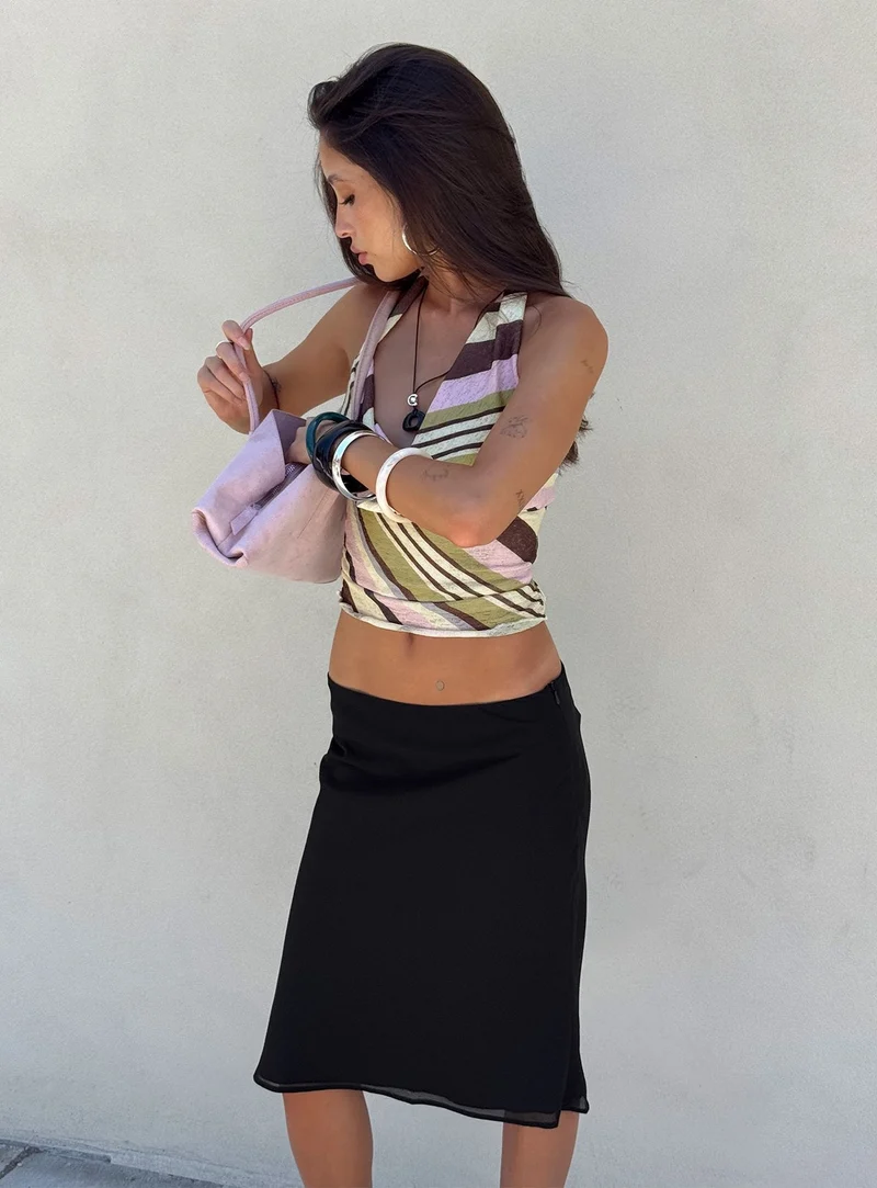 Anatola Midi Skirt Black