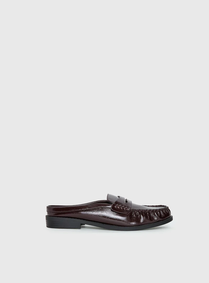 Therapy Atticus Faux Leather Slip On Loafers Cherry