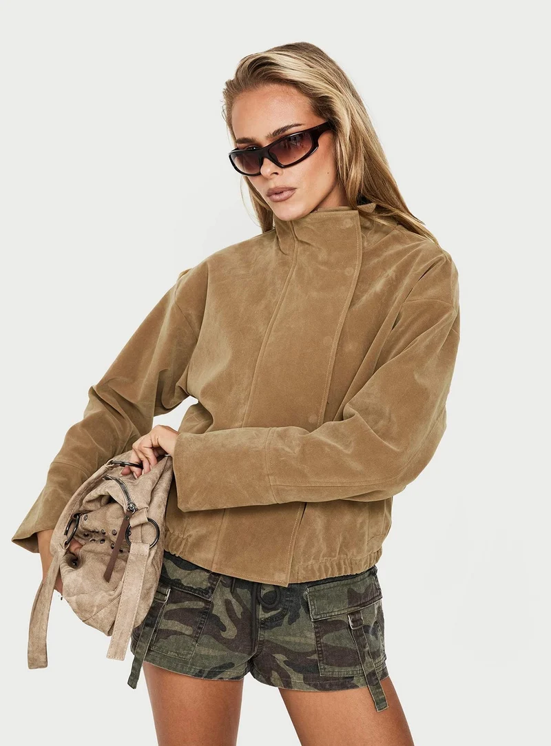 Tayne Funnel Neck Jacket Caramel