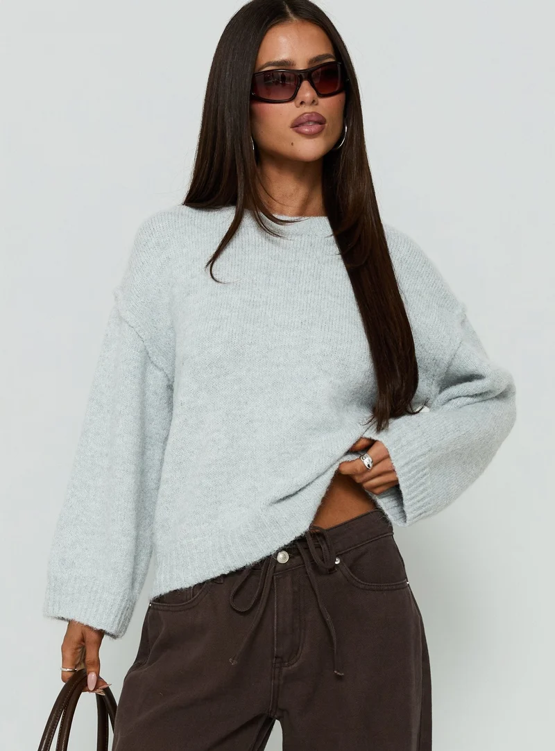 Syanah Knit Jumper Grey Marle