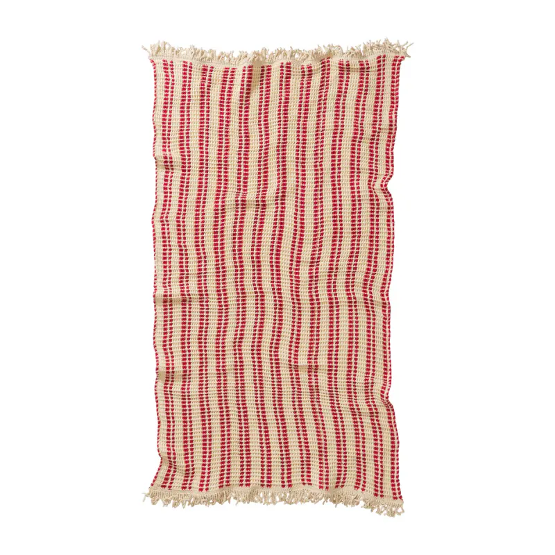 Lucien Waffle Towel - Scarlet