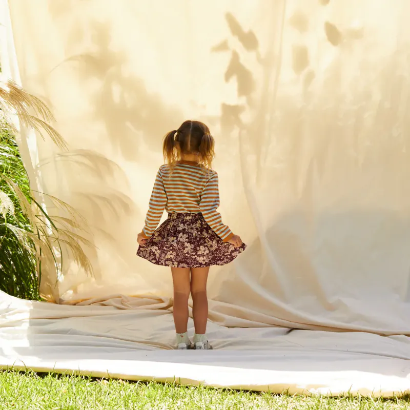 Evette Kids Skirt - Mahogany