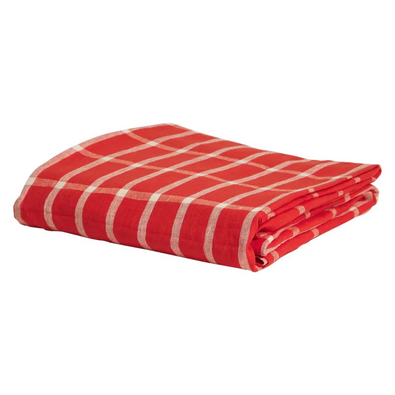 Remi Linen Sheets - Scarlet