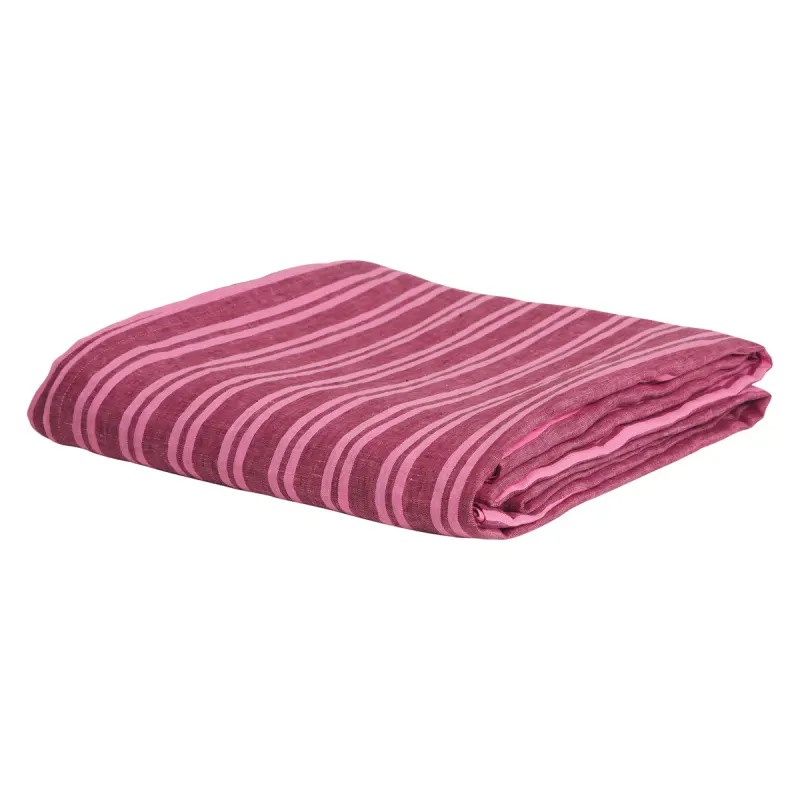 Nadine Linen Pleated Valance - Mahogany