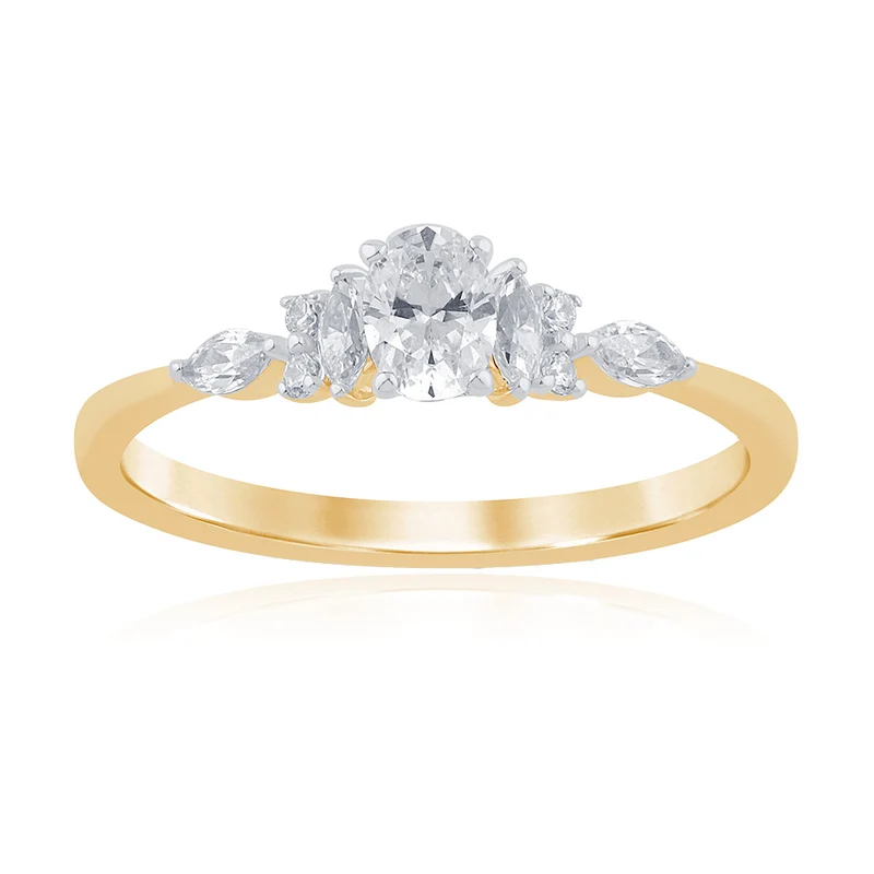 Luminesce Lab Grown 0.40 Carat Diamond Ring in 9ct Yellow Gold