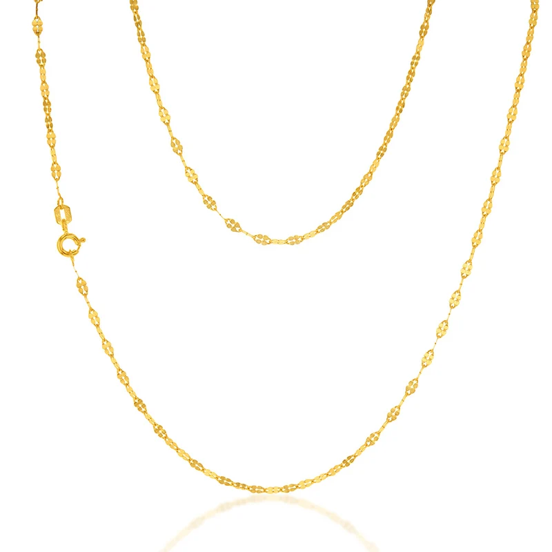 9ct Yellow Gold Silver Filled Fancy 40 Gauge 45cm Chain
