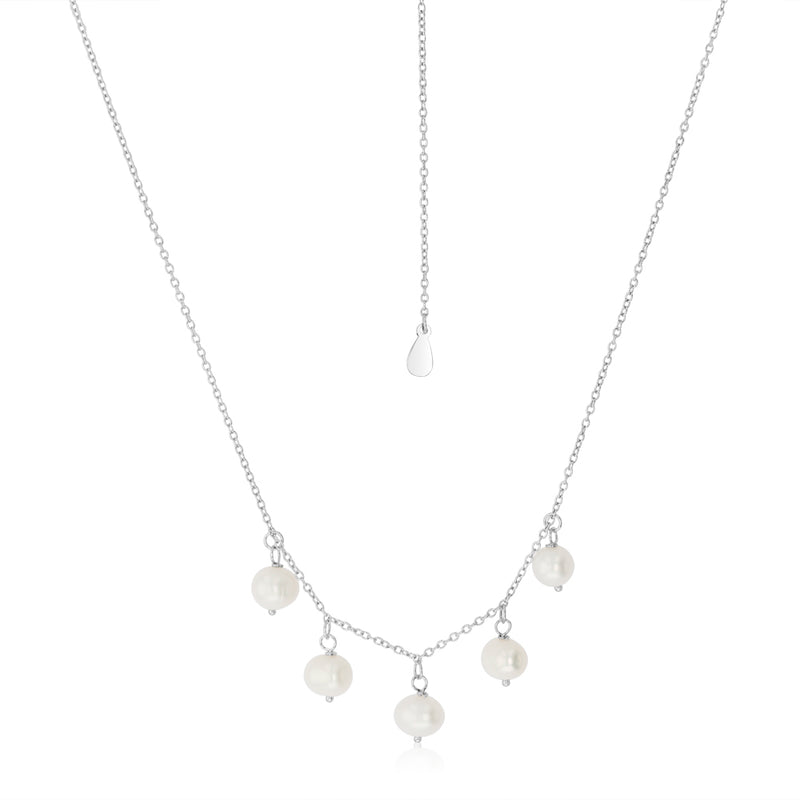 6-7mm White Freshwater Pearl Chain in Sterling Silver