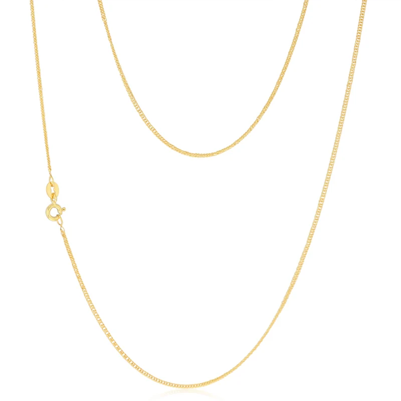9ct Yellow Gold Copper Filled 55cm Curb Chain