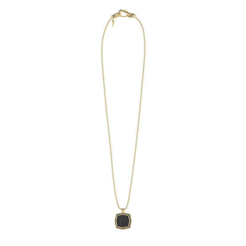 Guess Gold Plated Stainless Steel Octagon Pave 26-inch Necklace