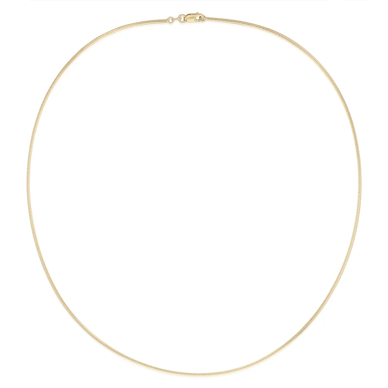 9ct Yellow Gold 45cm Omega Chain