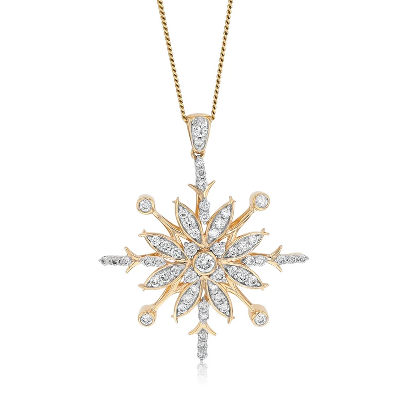 1 Carat Diamond Pendant in 9ct Yellow Gold