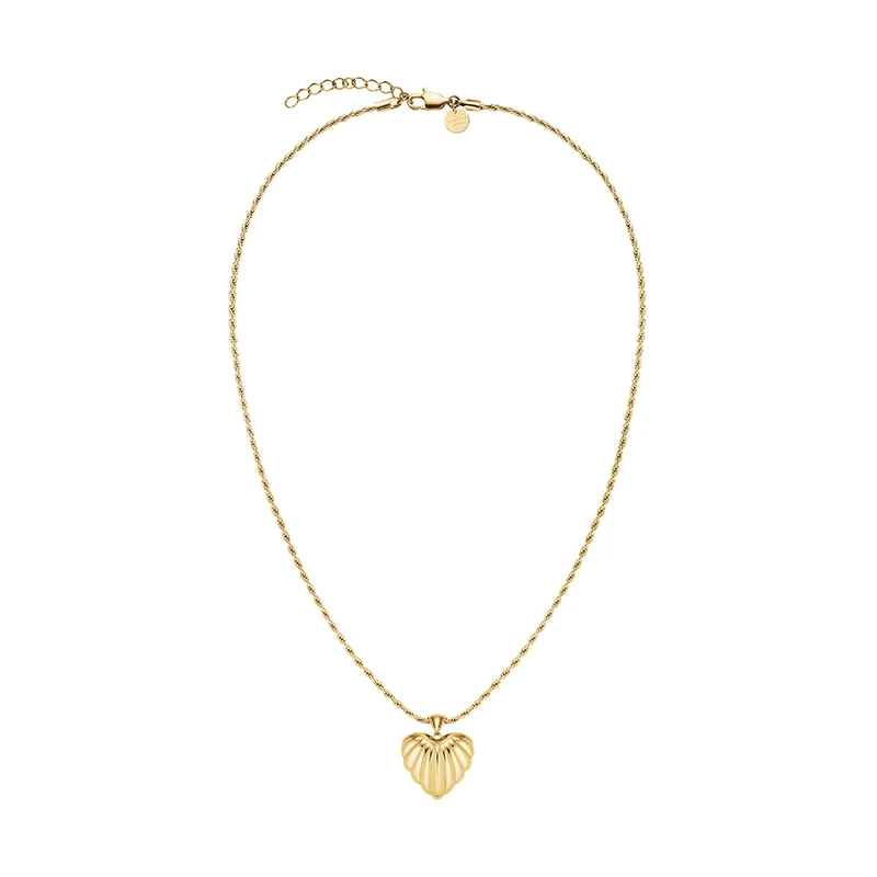 Rosefield Ridged Heart Pendant Necklace