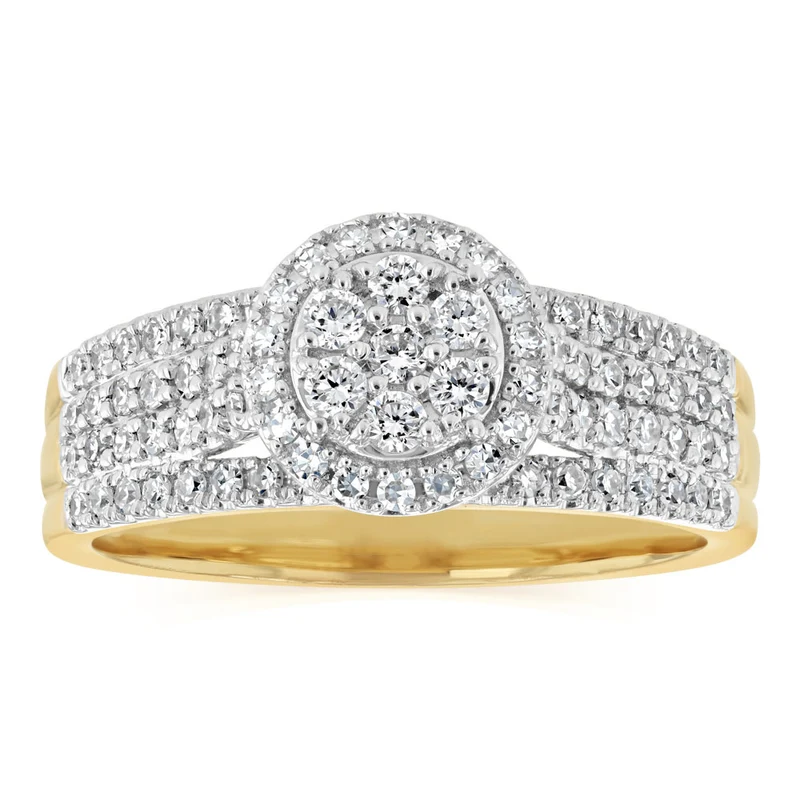 Luminesce Lab Grown 1/2 Carat Diamond Ring in 9ct Yellow Gold
