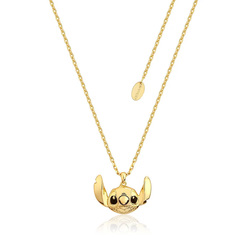 Couture Kingdom Disney Stitch Yellow Gold Plated Stainless Steel Necklace