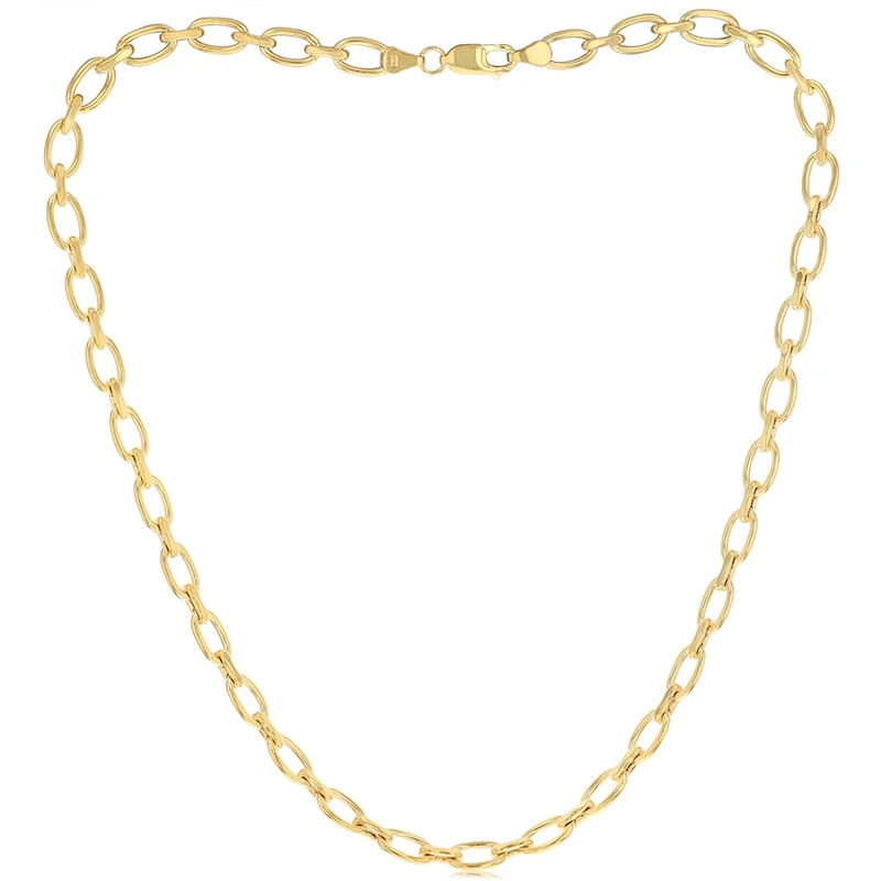 9ct Yellow Gold Copper Filled Oval Link 45cm Chain