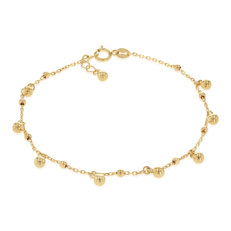 9ct Yellow Gold Ball Chain Bracelet