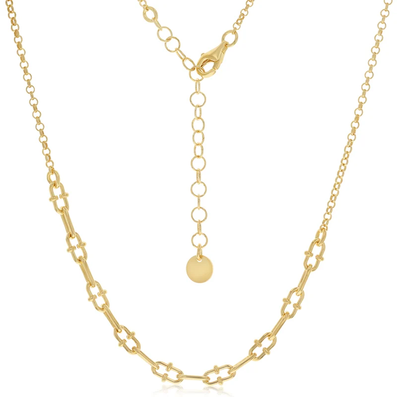 Gold Plated Sterling Silver Link Chain Necklace