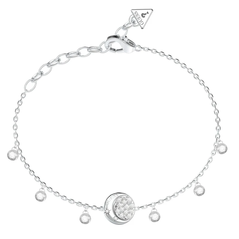 Guess Stainless Steel Aurora Pave Fringes Bracelet