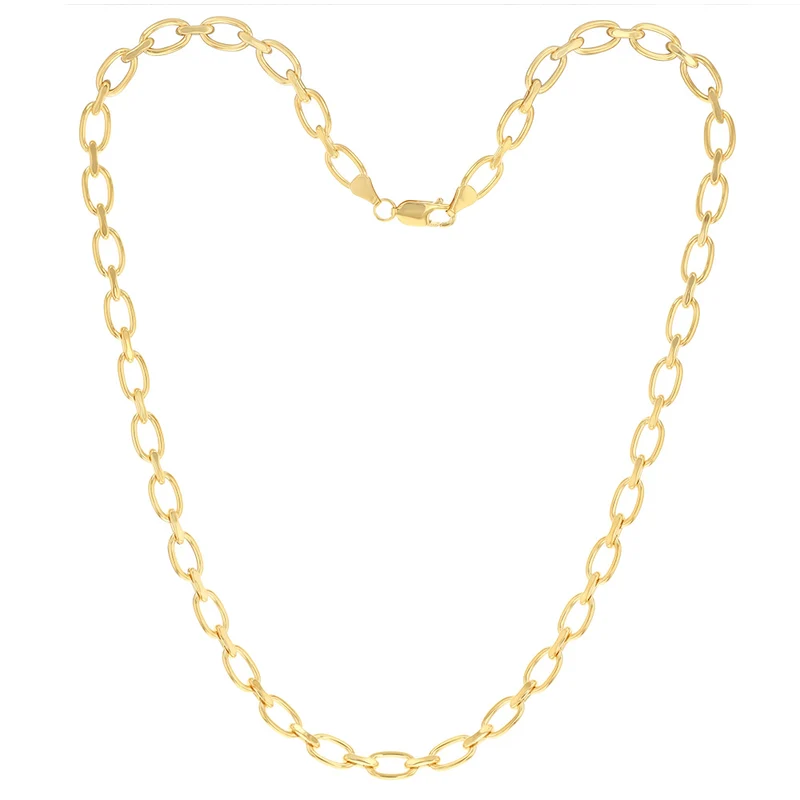 9ct Yellow Gold Copper Filled Oval Link 50cm Chain