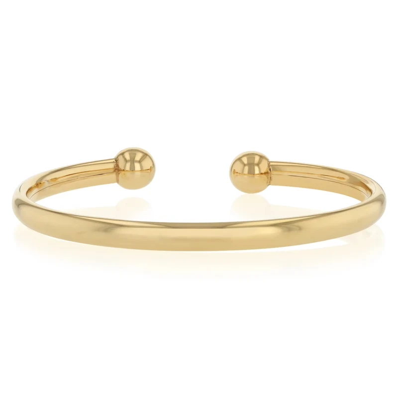 9ct Yellow Gold Silverfilled Torque Bangle