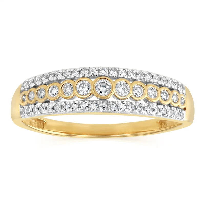 1/3 Carat Diamond Ring in 9ct Yellow Gold