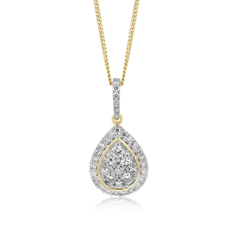 3/4 Carat Diamond Pendant in 9ct Yellow Gold