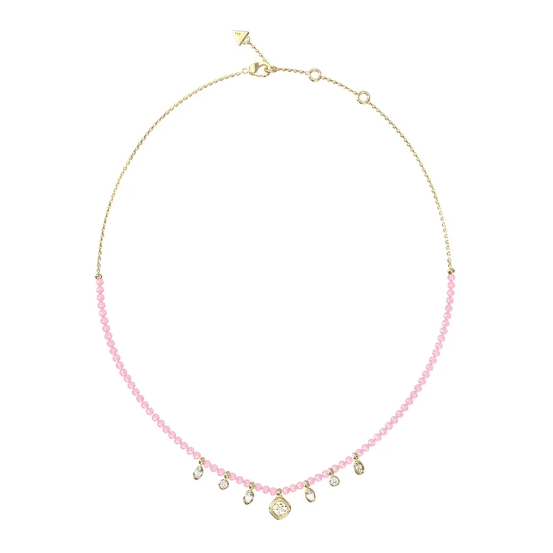 Guess Gold Plated Stainless Steel Beads & Charms Necklace