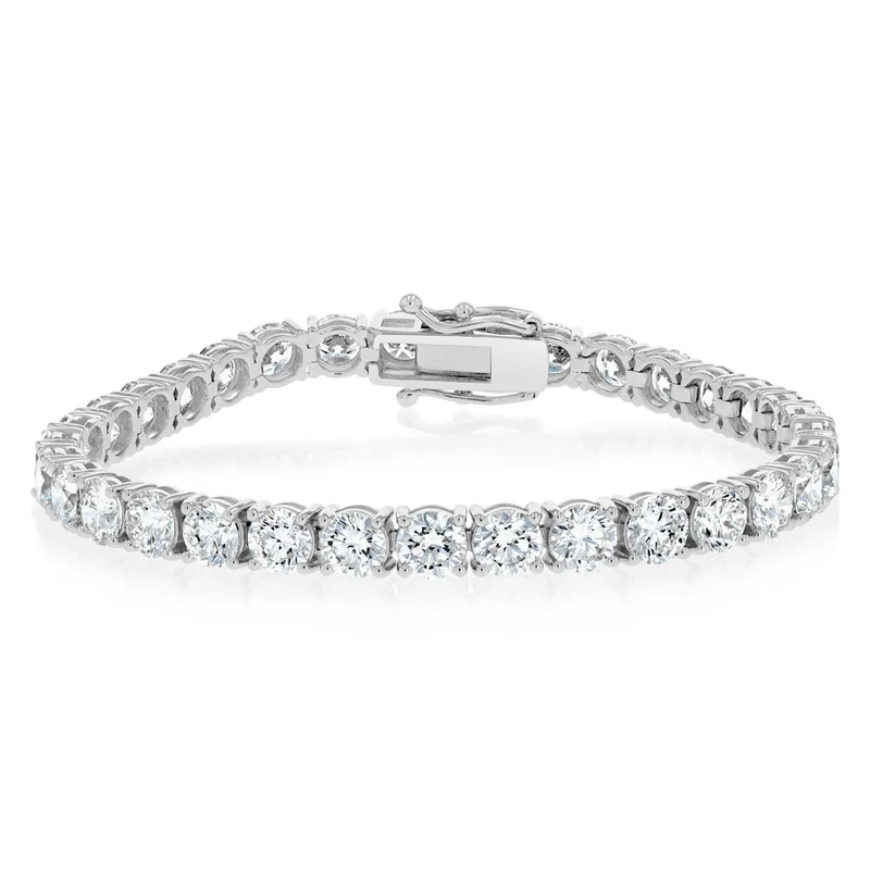 Luminesce Lab Grown 16 Carats Diamond Tennis Bracelet in 9ct White Gold