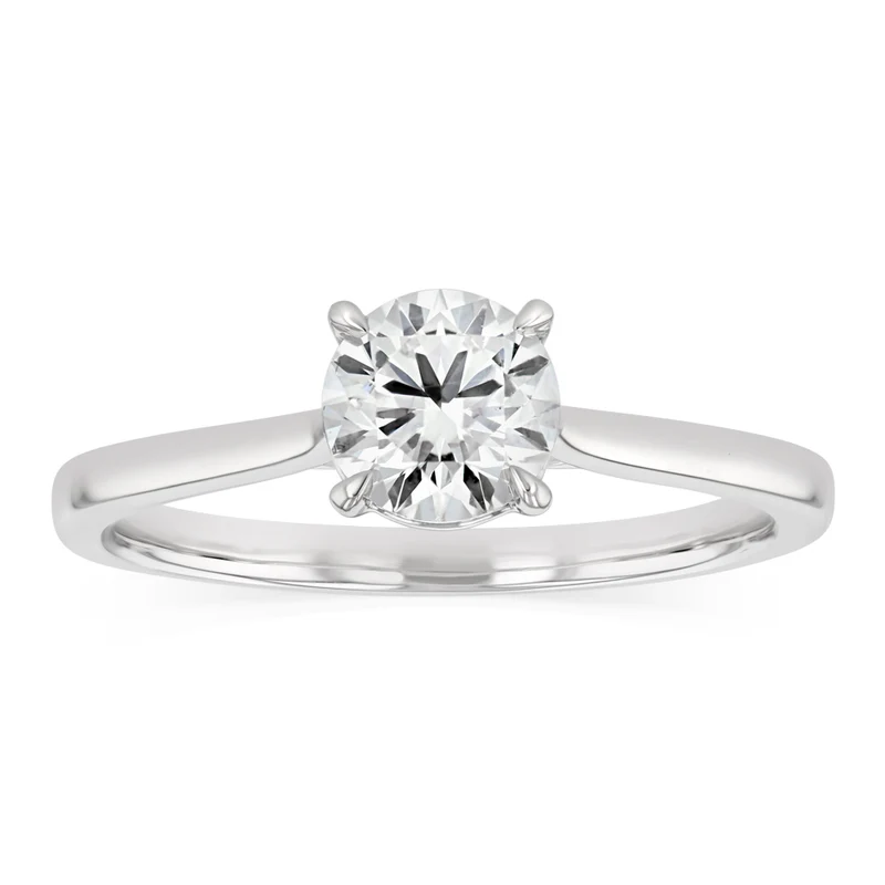 Luminesce Lab Grown 1 Carat Diamond Solitaire Ring in Sterling Silver
