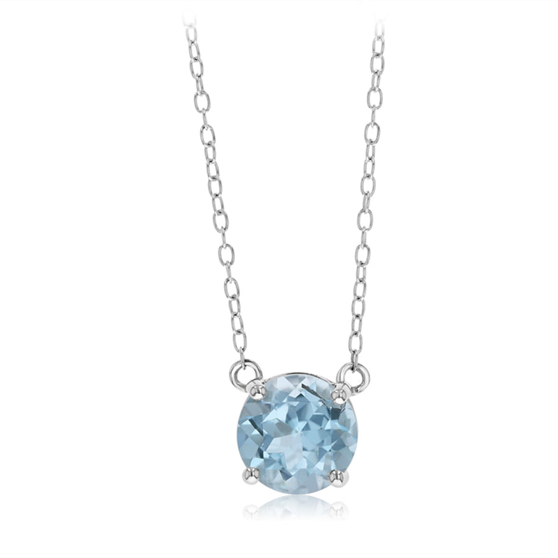 Natural Topaz Pendant with 45cm Chain in Sterling Silver