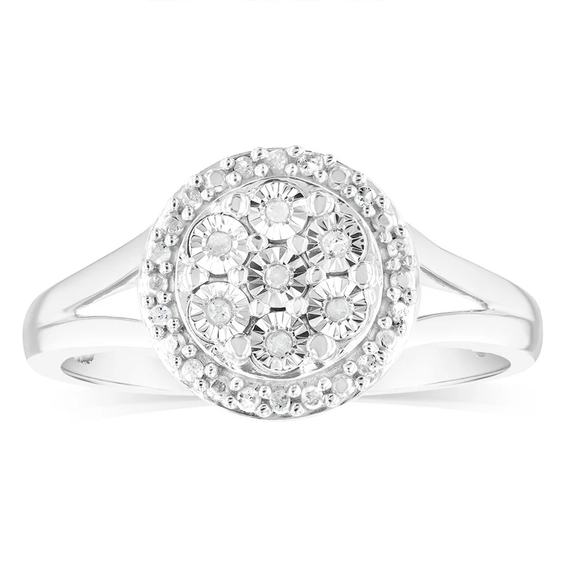 21 Diamonds Dress Ring in Sterling Silver