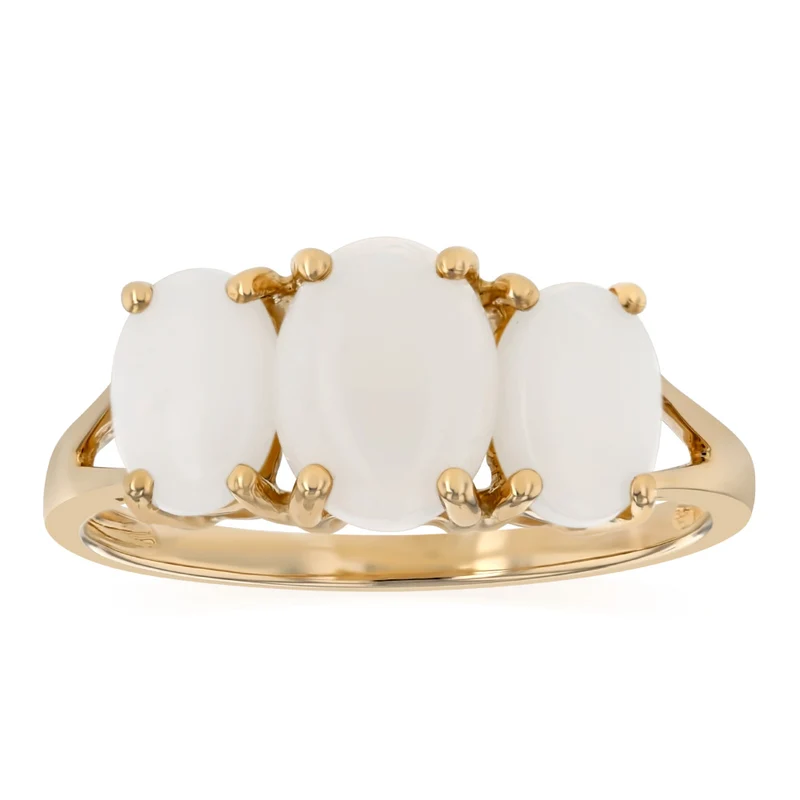 Triple Oval Opal Ring in 9ct Yellow Gold