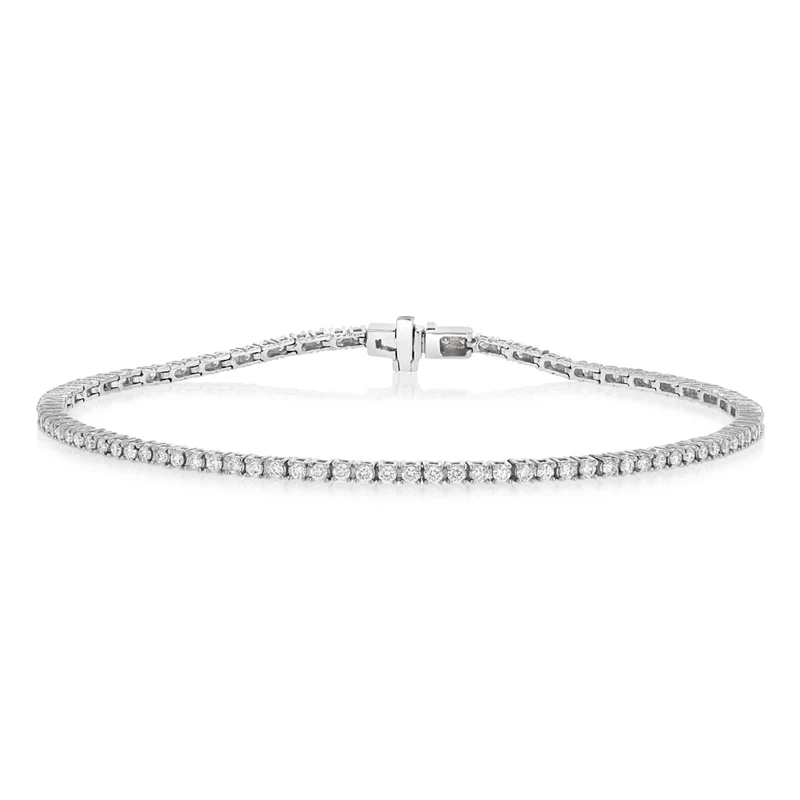 1 Carat Luminesce Lab Grown Diamond Tennis Bracelet in 9ct White Gold