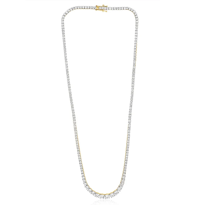 Luminesce Lab Grown 10 Carats Diamond Tennis Necklace in 9ct Yellow Gold