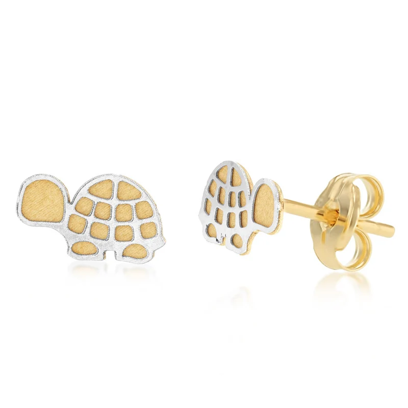 Turtle Stud Earrings in 9ct Yellow Gold