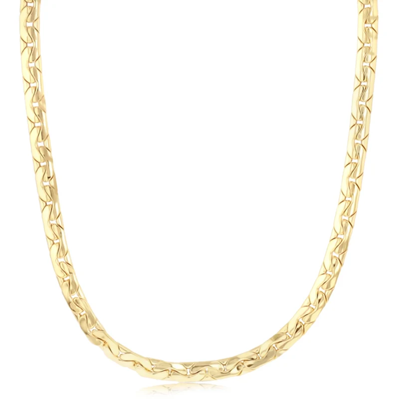 9ct Yellow Gold Copper Filled Textured 55cm Chain