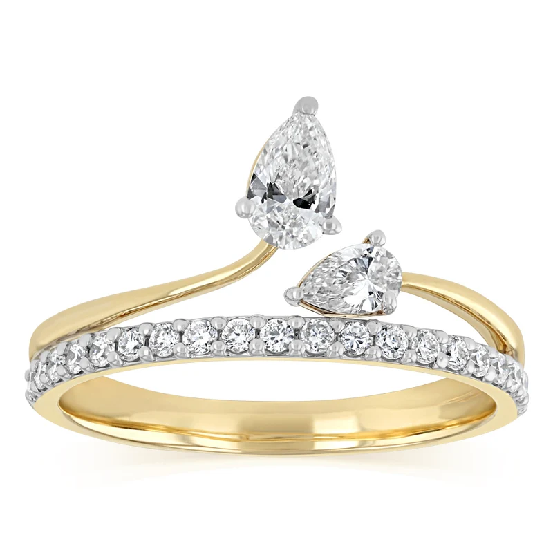 Luminesce Lab Grown 1/2 Carat Diamond Ring in 9ct Yellow Gold