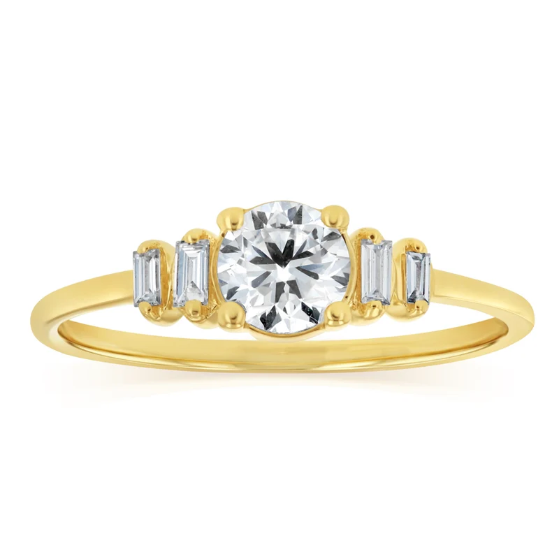 Luminesce Lab Grown 0.55 Carat Diamond Ring in 9ct Yellow Gold