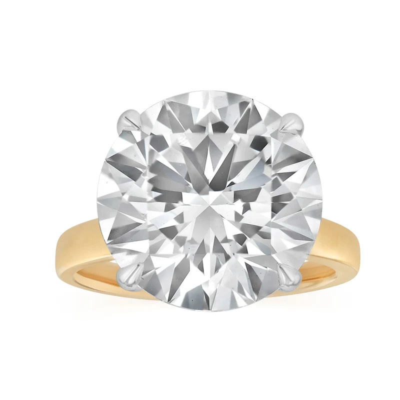Luminesce Lab Grown 11 Carat Diamond Solitaire Ring in 9ct Yellow Gold