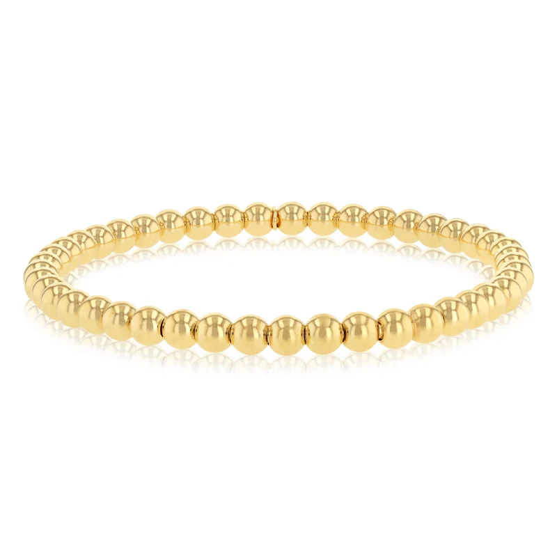 9ct Yellow Gold Silverfilled Beaded Bracelet