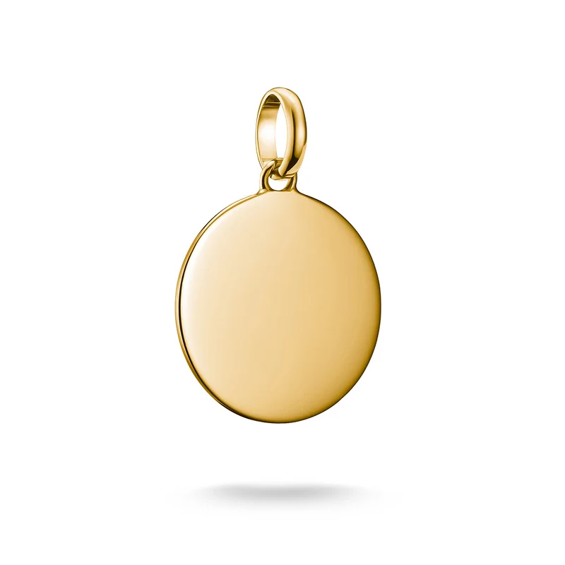 Thomas Sabo CC Connect Engravable Yellow Gold-Plated Disc Large
