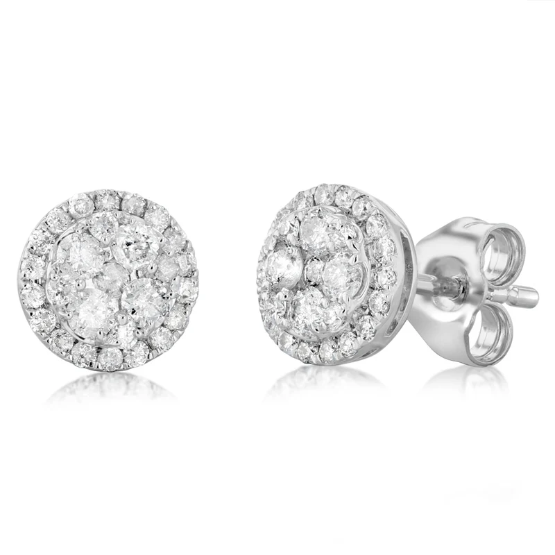 0.45 Carat Diamond Stud Earrings in 10ct White Gold