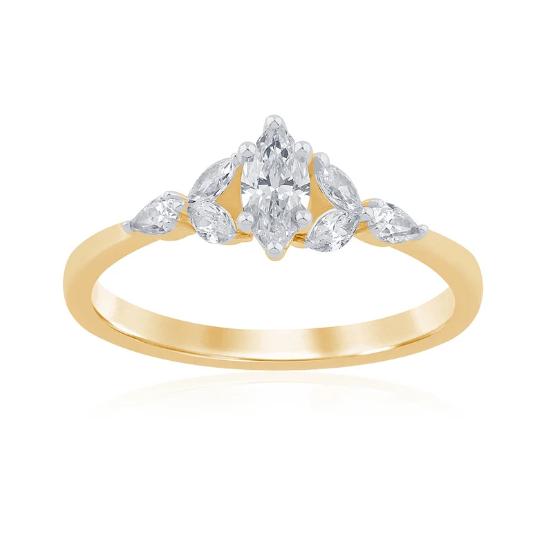 Luminesce Lab Grown 0.55 Carat Diamond Ring in 9ct Yellow Gold