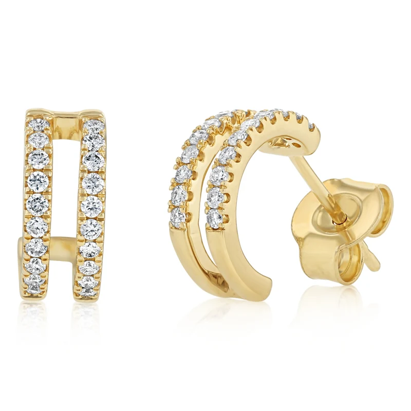 1/6 Carat Diamond Stud Earrings in 10ct Yellow Gold