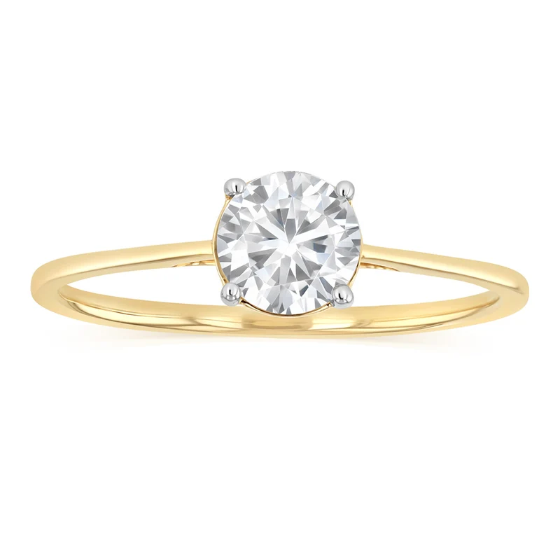 1 Carat Diamond Solitaire Ring in 9ct Yellow Gold