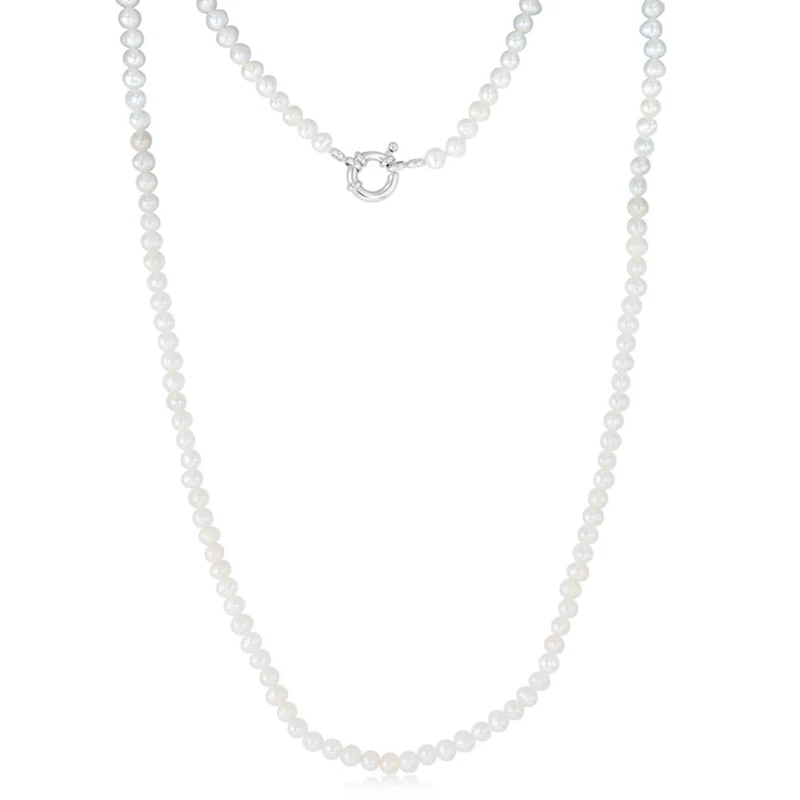 Potato Shape Necklace 50cm Necklace in Sterling Silver