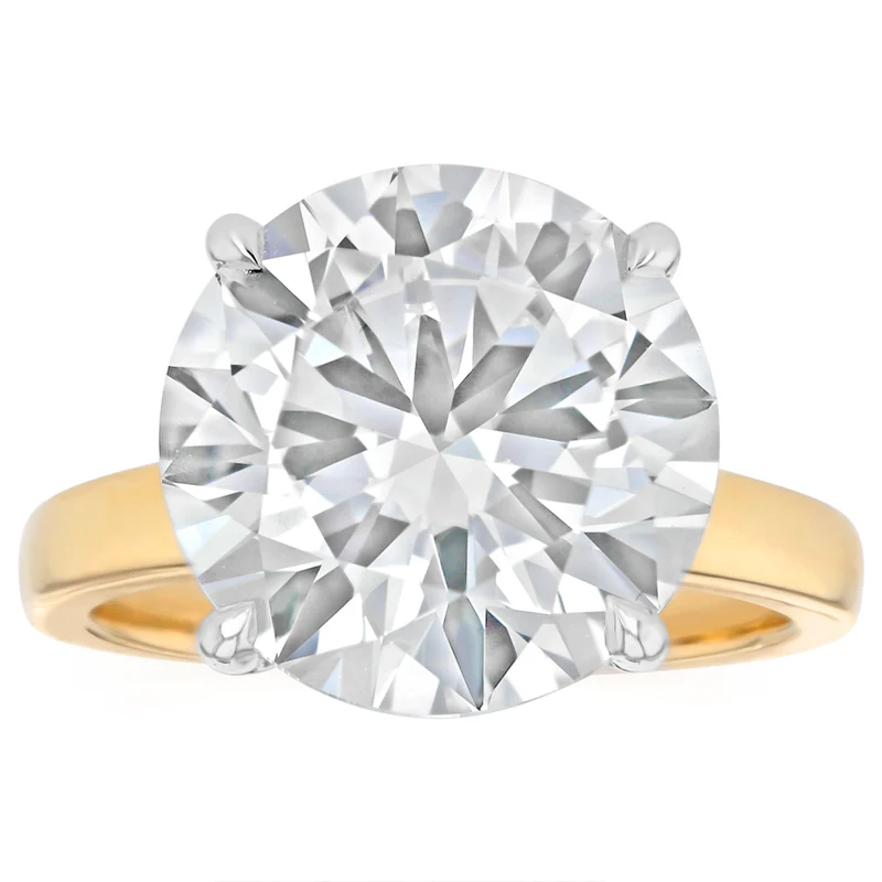 Luminesce Lab Grown 8 Carat Diamond Solitaire Ring in 9ct Yellow Gold