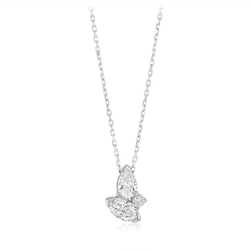 Luminesce Lab Grown 1/2 Carat Diamond Pendant on 9ct White Gold