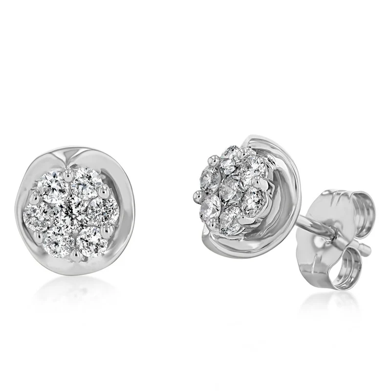 1/3 Carat Diamond Stud Earrings in 10ct White Gold