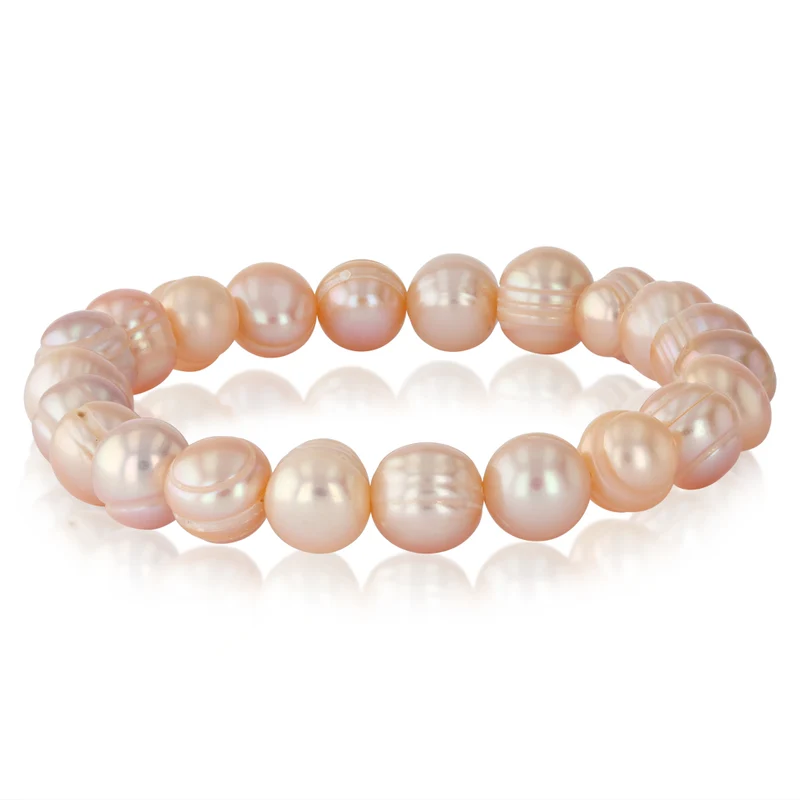Pink Potato Pearl Elastic Bracelet